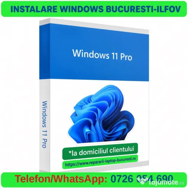 Instalare windows 11 PRO la domiciliul clientului