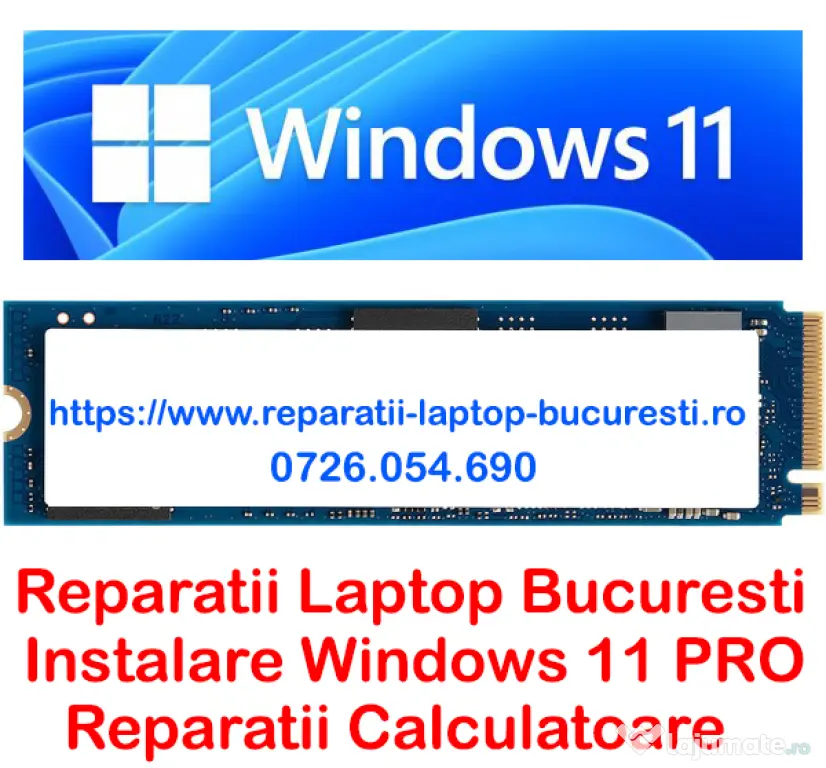 Instalare windows 11 PRO la domiciliul clientului