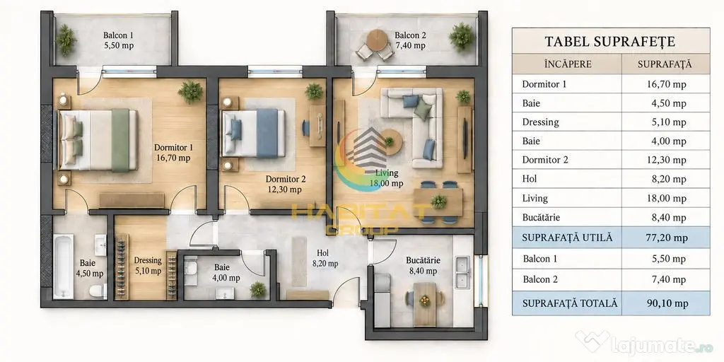 Apartament 3 camere - 8 min de metrou Nicolae Teclu - Bucuresti (Bucuresti-Ilfov)