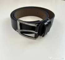 Curea neagra din piele pentru barbati 135 /3,5