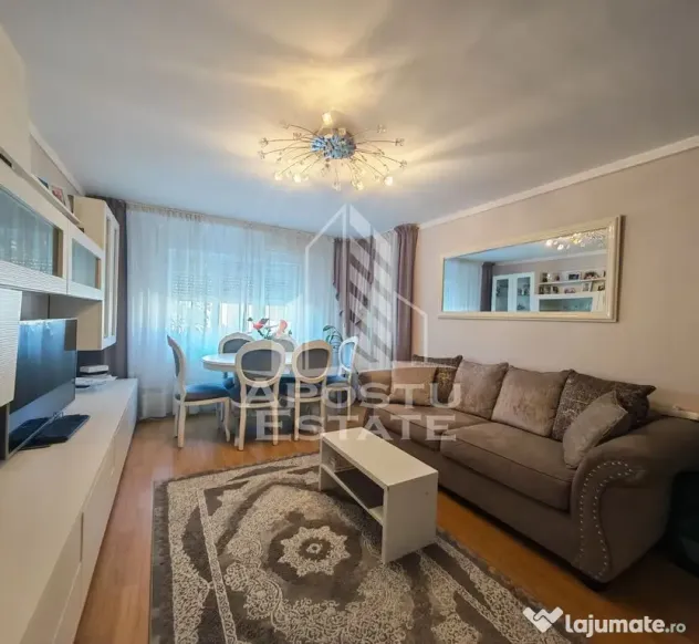 Apartament de vanzare cu 3 camere si 2 bai, decomandat, zona Lipovei - Timisoara (Timis)
