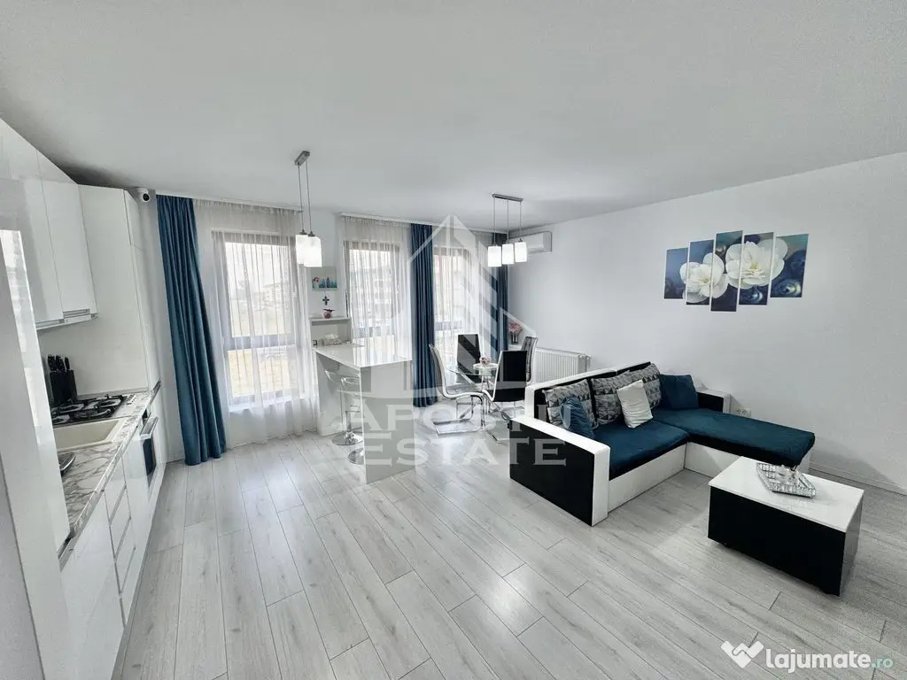 Apartament cu 2 camere la etajul 1 cu lift complet mobilat si utilat - Giroc (Timis)