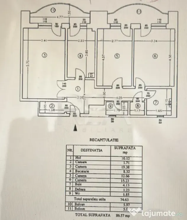 3 camere Unirii decomandat, parcare, et. 2, an 1996, 87 mp, - Bucuresti (Bucuresti-Ilfov)