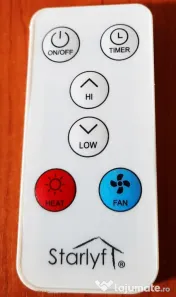 Vând aerotermă de perete, 2000 W, cu telecomandă, termostat electronic si timer 