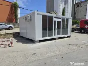 Container modular 6000x4800x2700 cu vitrina, ideal birou / magazin 
