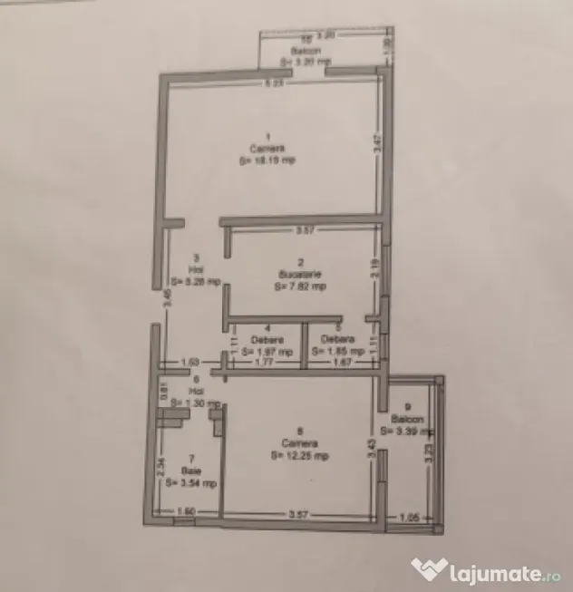 Apartament decomandat, 2 camere, 52 mp - Bucovinei - Timisoara (Timis)