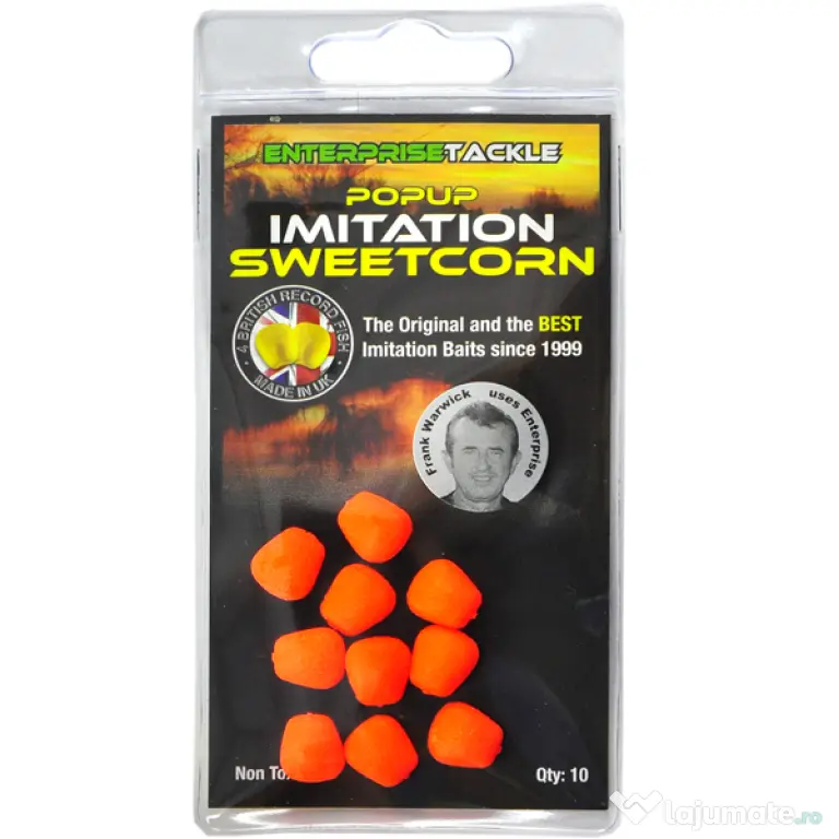 ENTERPRISE TACKLE POPUP SWEETCORN FLUORO ORANGE 10buc.