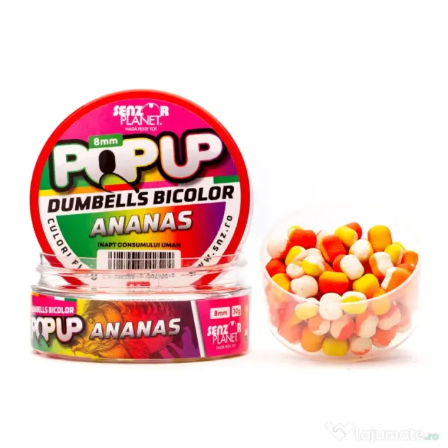 SENZOR PLANET POP-UP DUMBELLS BICOLOR ANANAS 8mm 30g