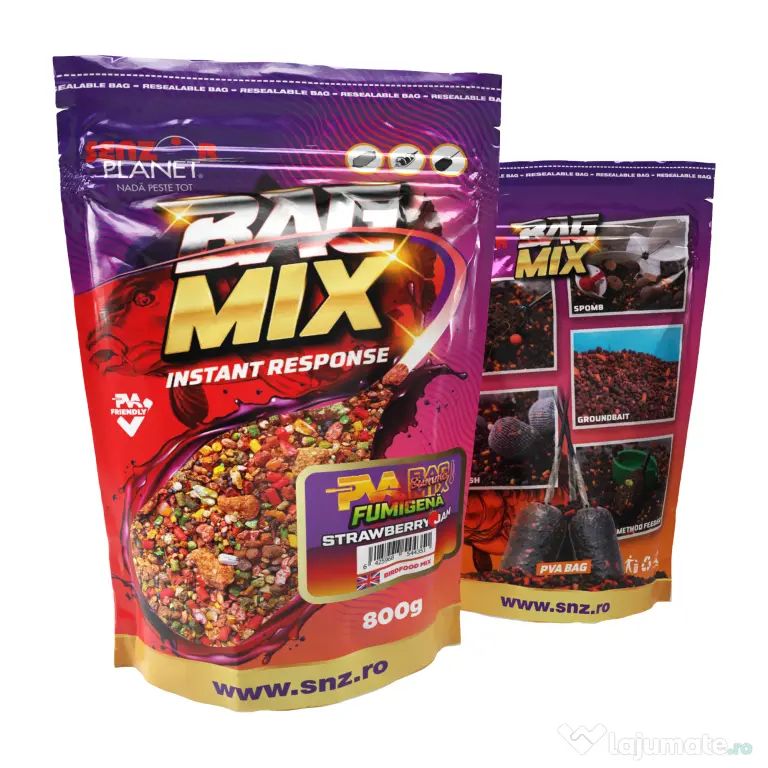 SENZOR PLANET SUMMER PVA BAG MIX FUMIGENA STRAWBERRY JAM 800g