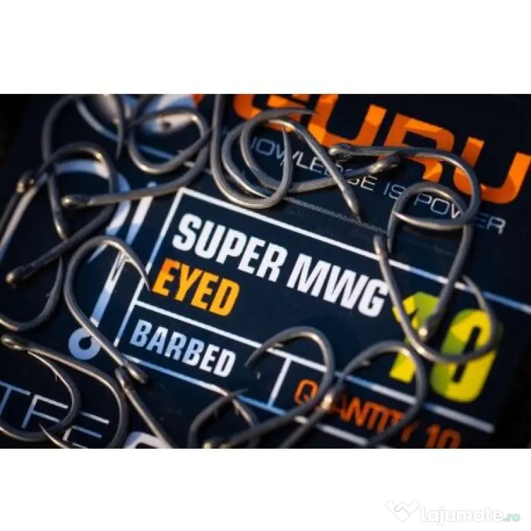 GURU CARLIGE GURU SUPER MWG EYED BARBED, 10buc Nr 10