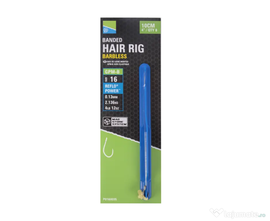 PRESTON CARLIGE LEGATE PRESTON GPM-B BANDED HAIR RIGS, 8buc Nr 12