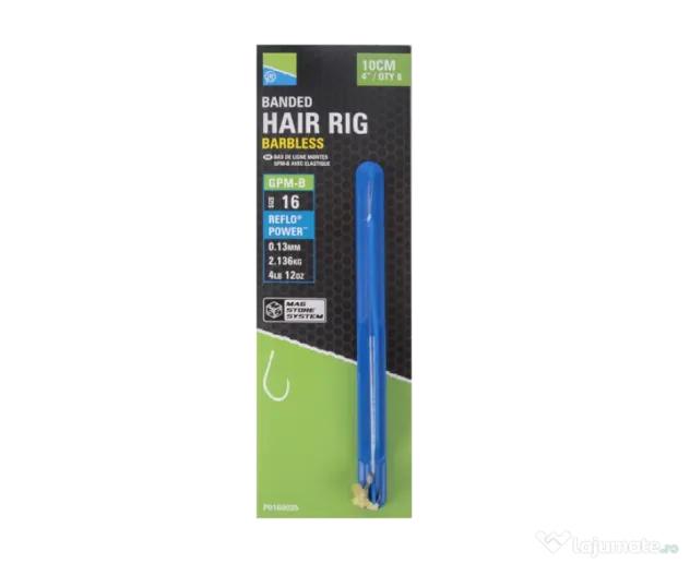 PRESTON CARLIGE LEGATE PRESTON GPM-B BANDED HAIR RIGS, 8buc Nr 12