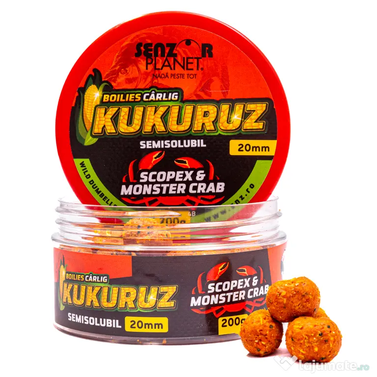 SENZOR PLANET BOILIES KUKURUZ PENTRU CARLIG SCOPEX & MONSTER CRAB 20mm 200g