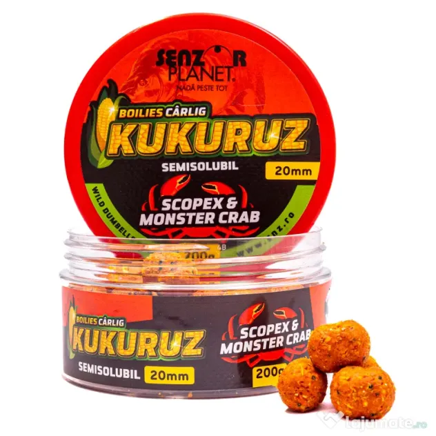 SENZOR PLANET BOILIES KUKURUZ PENTRU CARLIG SCOPEX & MONSTER CRAB 20mm 200g