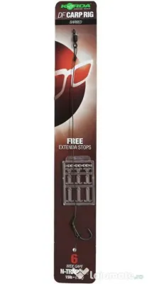 KORDA MONTURA KORDA N-TRAP DF WIDE GAPE, FREE EXTENDA STOPS, 15lb Nr 6
