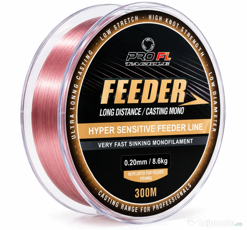 FL FIR MONOFILAMENT PRO FL LONG DISTANCE FAST SINKING FEEDER, 300m 0.20mm/8.6kg