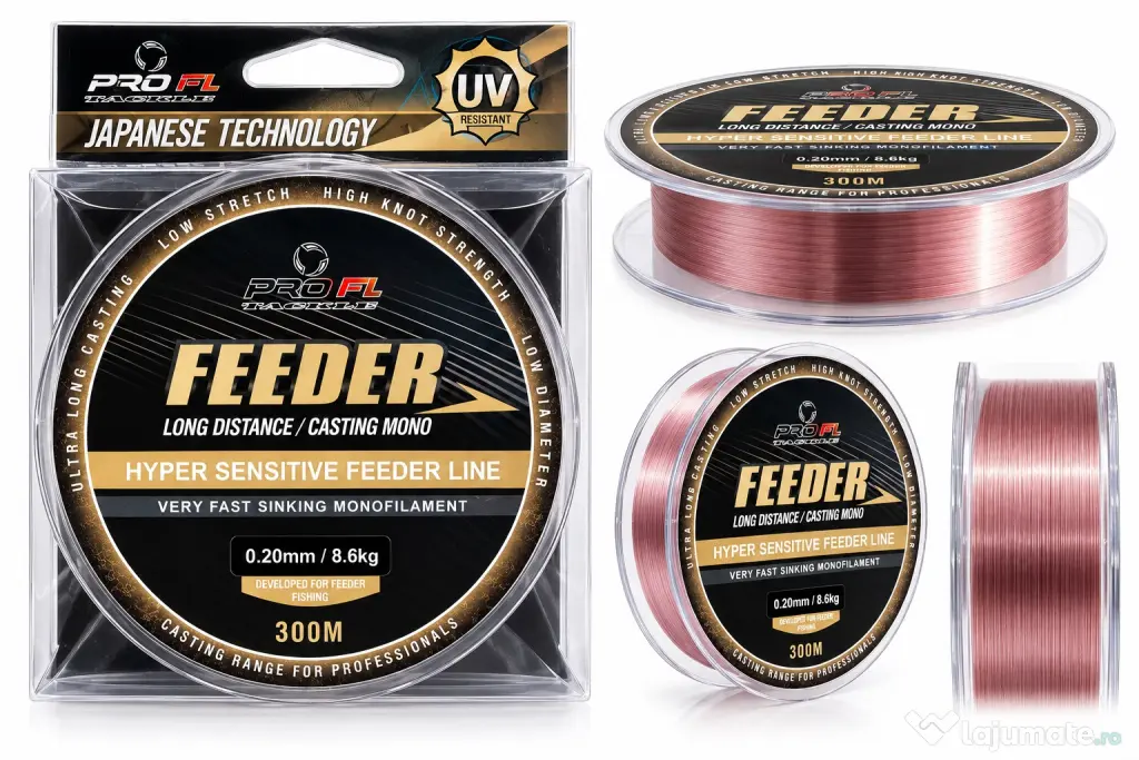 FL FIR MONOFILAMENT PRO FL LONG DISTANCE FAST SINKING FEEDER, 300m 0.20mm/8.6kg