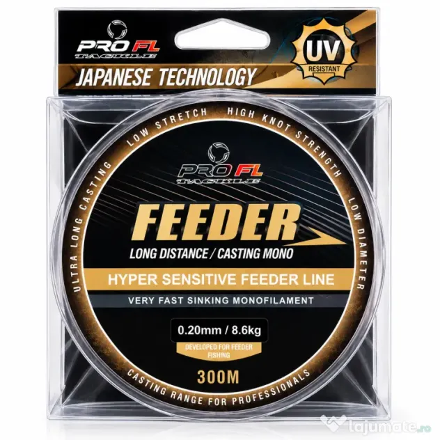FL FIR MONOFILAMENT PRO FL LONG DISTANCE FAST SINKING FEEDER, 300m 0.20mm/8.6kg