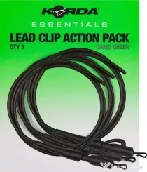 KORDA KIT MONTURA PLUMB PIERDUT KORDA ESSENTIALS LEAD CLIP ACTION PACK, CAMO GREEN