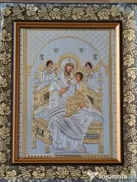 Icoana:Maica Domnului,IIsus,Ierusalima-Relief 