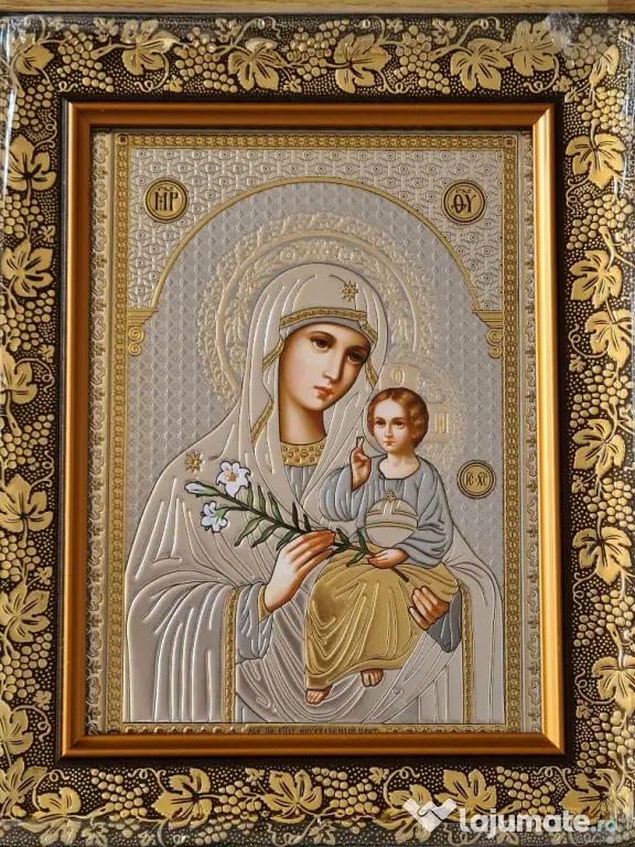 Icoana:Maica Domnului,IIsus,Ierusalima-Relief