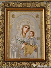 Icoana:Maica Domnului,IIsus,Ierusalima-Relief 