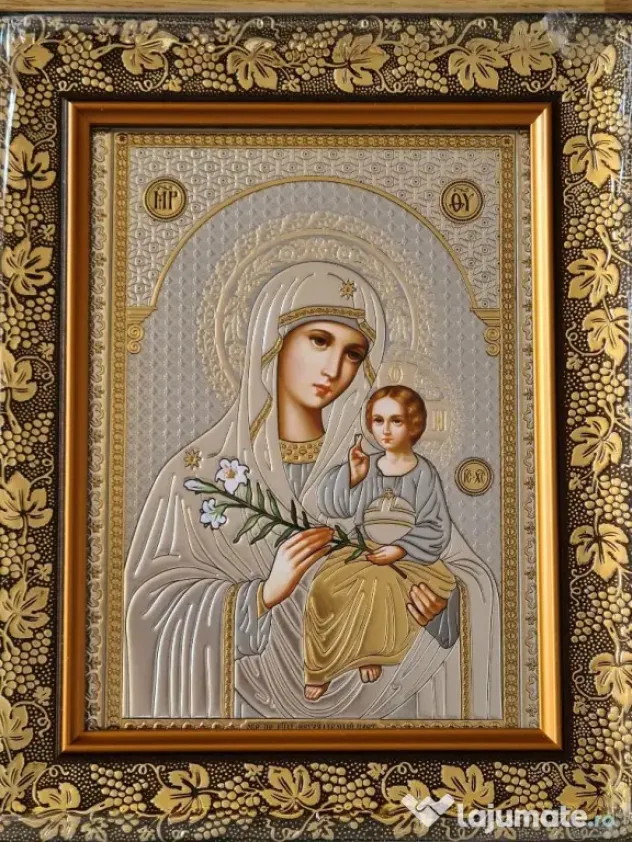 Icoana:Maica Domnului,IIsus,Ierusalima-Relief