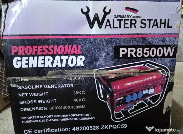 Generator curent Walter Stahl PR8500W