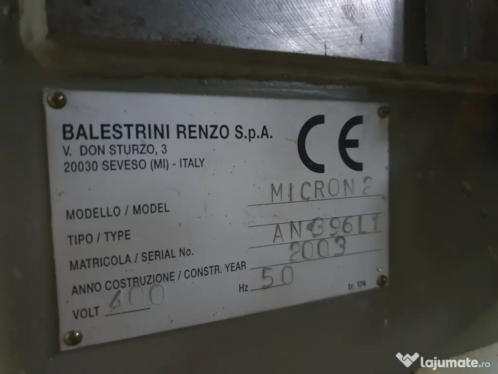 vand Masina de gaurit si scobit dubla - Balestrini Micron 2 TR-210