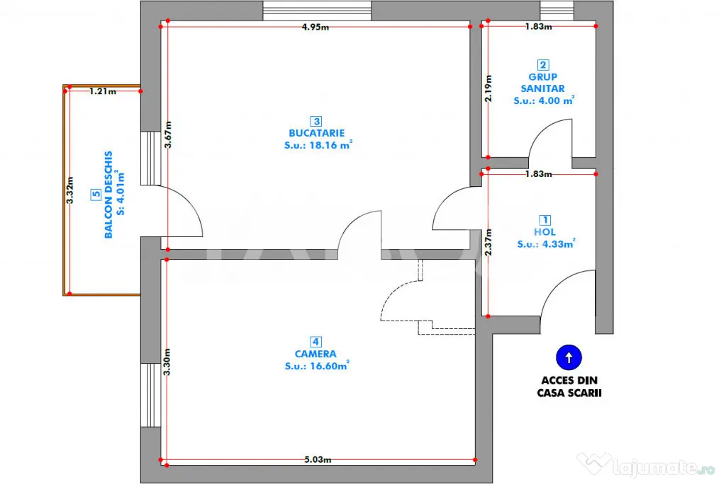 Apartament 2 camere cu balcon si priveliste spre munti in Se - Sibiu (Sibiu)