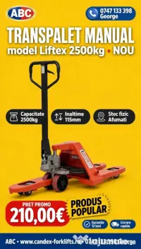 Transpalet Transpaleta Liza Manual 1500kg 2000kg 2500kg 3000kg 5000kg 