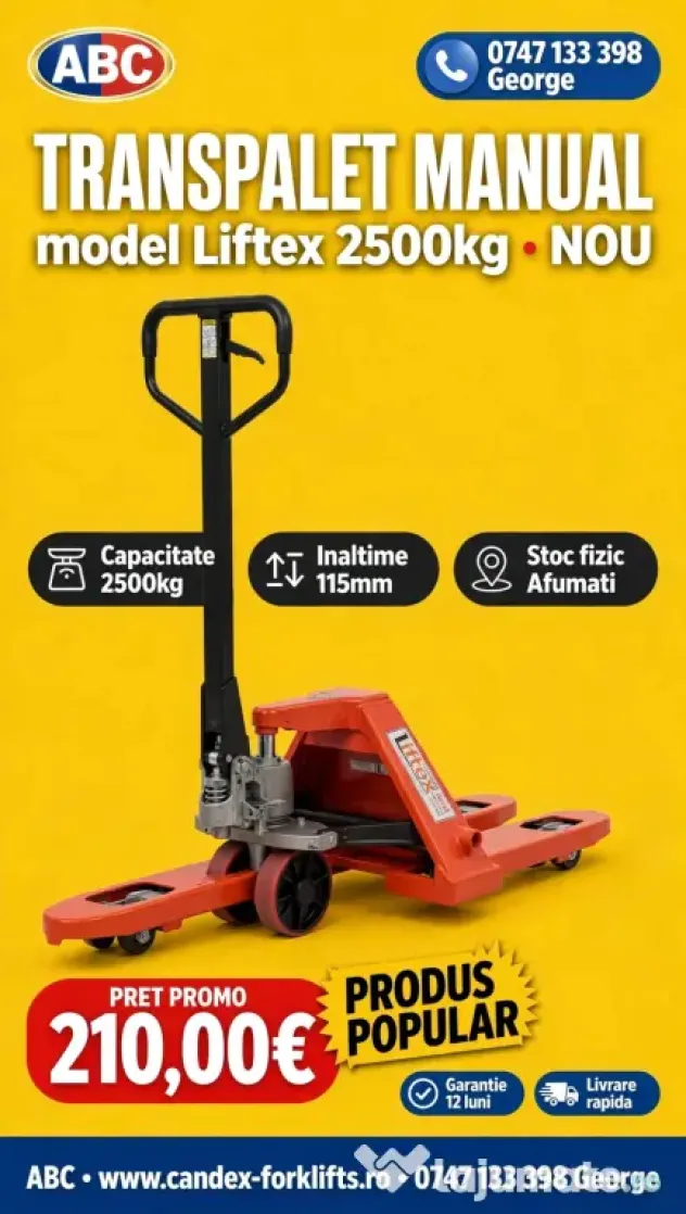 Transpalet Transpaleta Liza Manual 1500kg 2000kg 2500kg 3000kg 5000kg