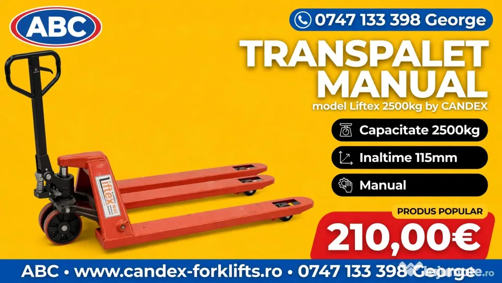Transpalet Transpaleta Liza Manual 1500kg 2000kg 2500kg 3000kg 5000kg