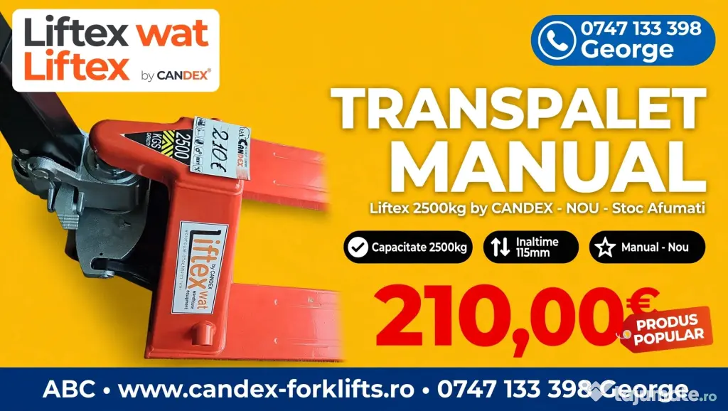 Transpalet Transpaleta Liza Manual 1500kg 2000kg 2500kg 3000kg 5000kg