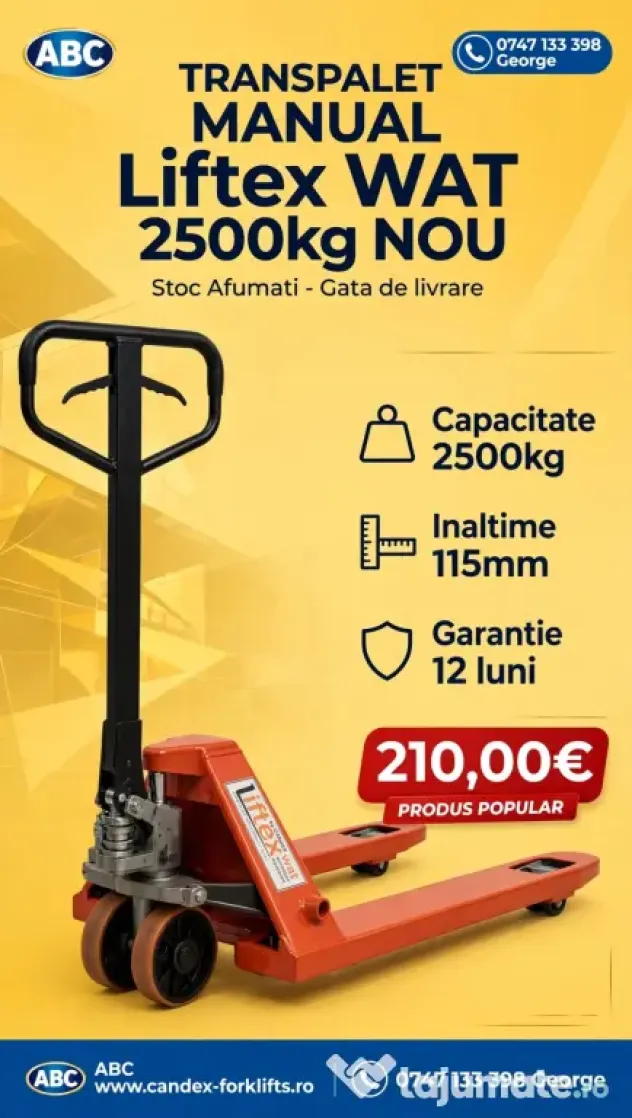 Transpalet Transpaleta Liza Manual 1500kg 2000kg 2500kg 3000kg 5000kg