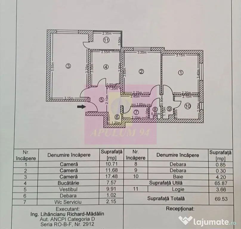 Ap 3 cam. Berceni, Oltenitei - Bucuresti (Bucuresti-Ilfov)