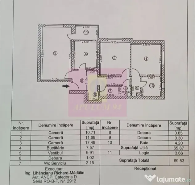 Ap 3 cam. Berceni, Oltenitei - Bucuresti (Bucuresti-Ilfov)