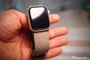 Apple Watch Series 8 (41 mm) GPS- Starlight, Cutie, Baterie 84%, 3 Brățări 