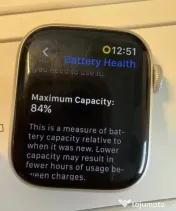 Apple Watch Series 8 (41 mm) GPS- Starlight, Cutie, Baterie 84%, 3 Brățări 