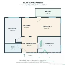 ACASĂ LA MARGINEA PĂDURII | 3 Camere | BALCON | Donath Par