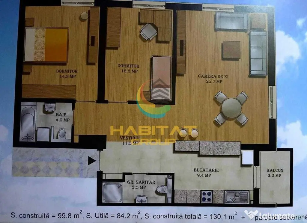 Apartament 3 camere Piata Sudului - Savinesti 5 - 3 Camere - 2 Bai - Bucuresti (Bucuresti-Ilfov)