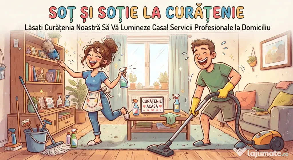Servicii de curățenie la domiciliu – Cuplu serios cu experiență