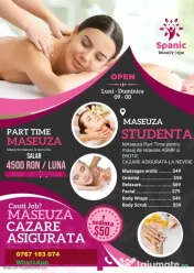 Angajare Maseuza ASMR cu Ulei de Argan. Part-Time Fata- Studenta Fara Experiență
