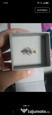 Inel safir și diamante 