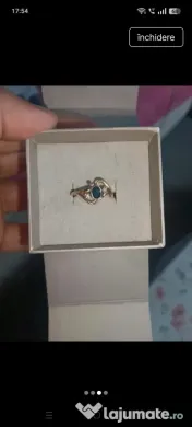 Inel safir și diamante 