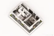 Apartament open space 3 camere 104.12 mp în ansamblu cu 0% 