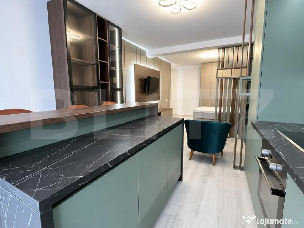 Garsoniera premium, 37 mp, mobilier la comanda si parcare in - Sanpetru (Brasov)