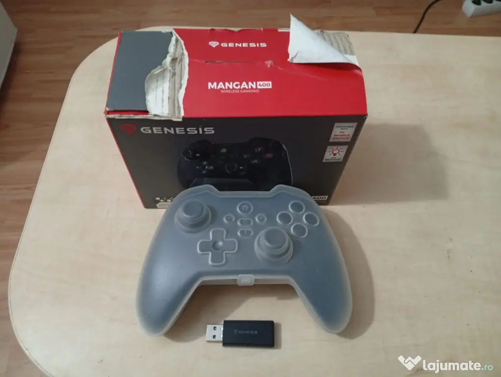 Controller / Gamepad Wireless Genesis Mangan 400 Negru (PC / Switch / Mobile)