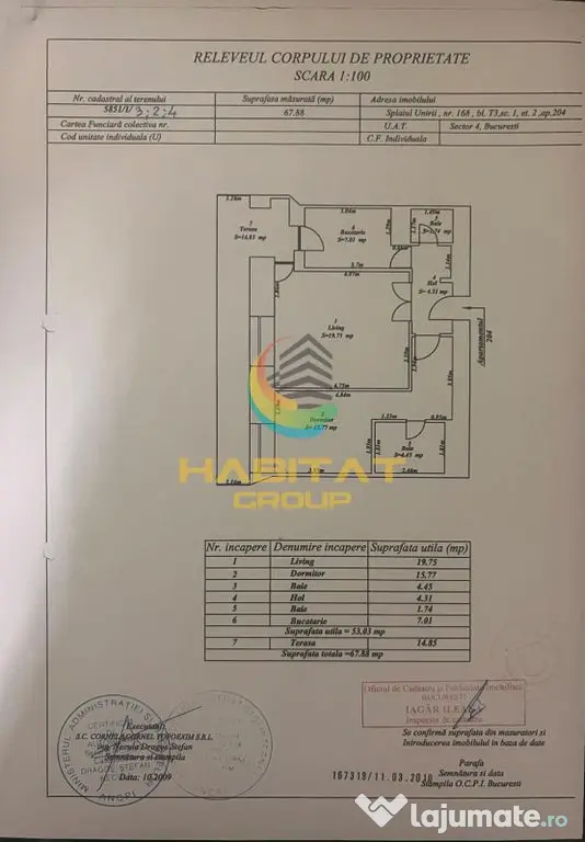 Apartament 2 camere Asmita Gardens 68 mp 2 bai Vedere panoramica - Bucuresti (Bucuresti-Ilfov)