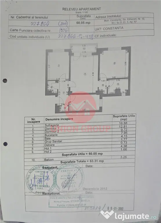 Apartament Cu 3 Camere In Inel 2 – Oportunitatea De A-ti Cre - Constanta (Constanta)